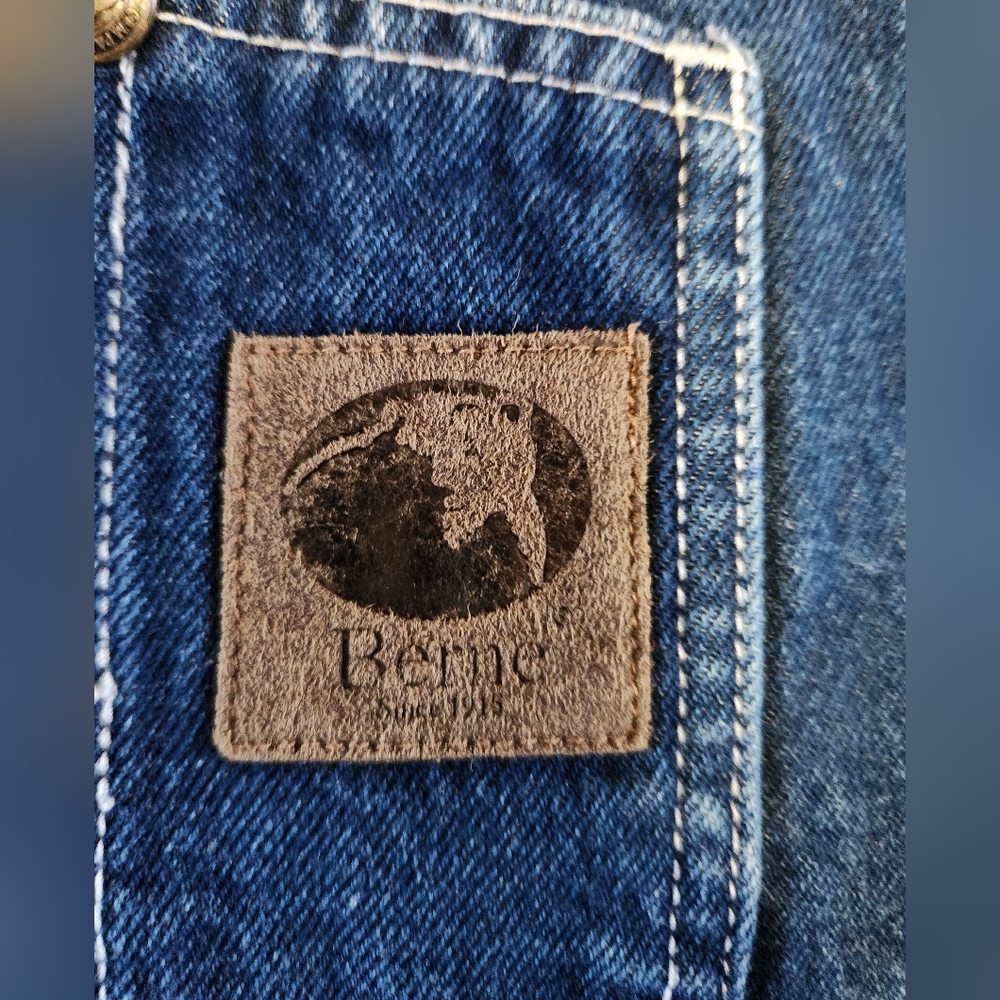 Mens Berne Denim Overalls Sz 40x30 - Picture 3 of 5
